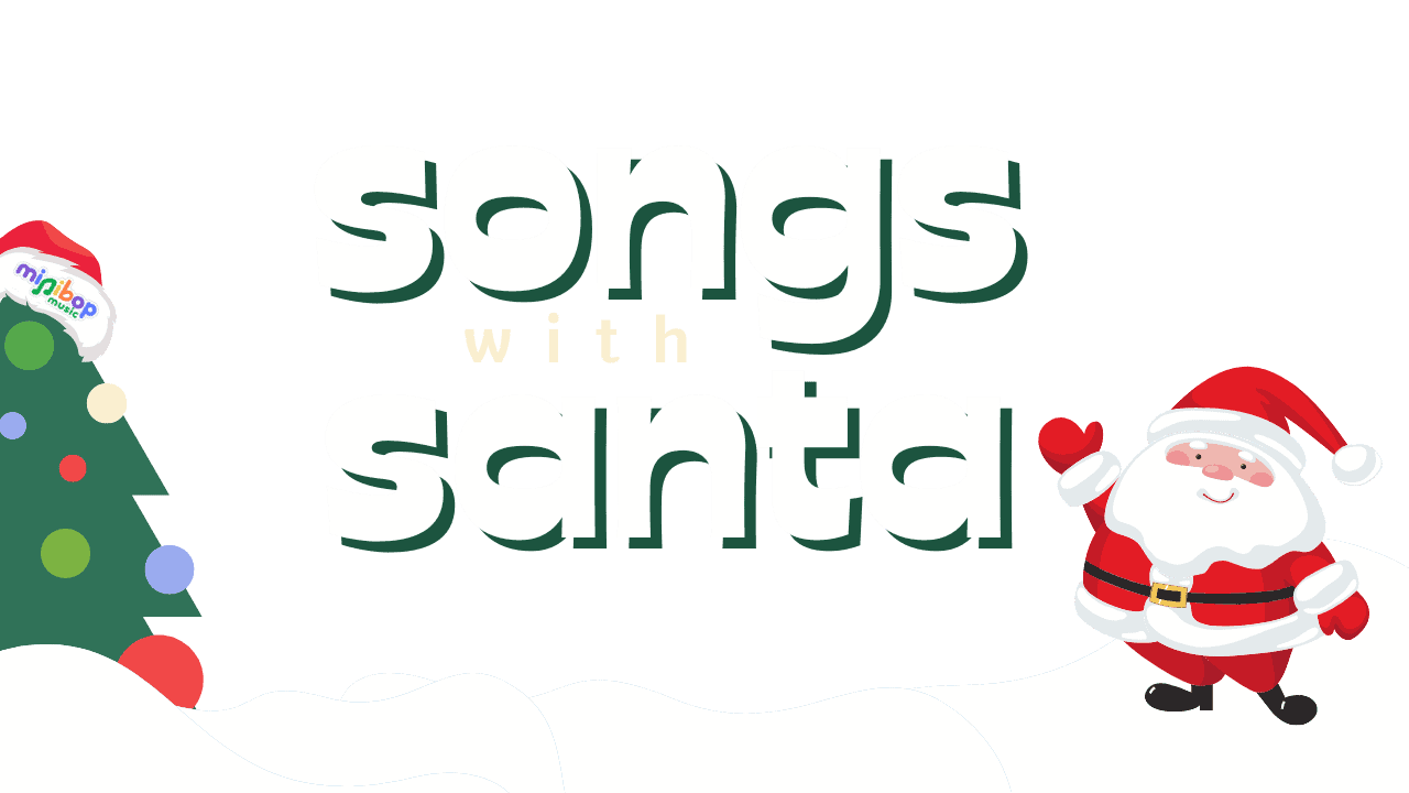 Songs With Santa 2023 on a green background.
