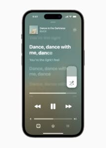 apple music sing along lyrics