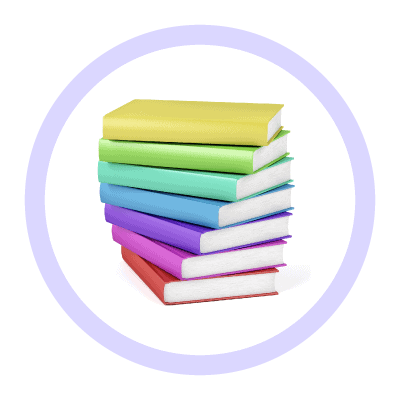 A stack of colorful books on a white background, perfect for home decor or as an addition to your book archive.