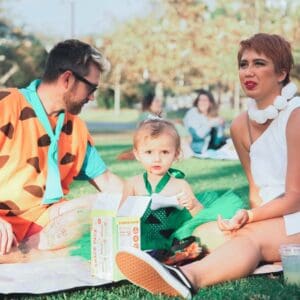 Flintstones family Boo Bop picnic in Los Angeles, California.