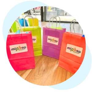 minibop birthday party favor bags