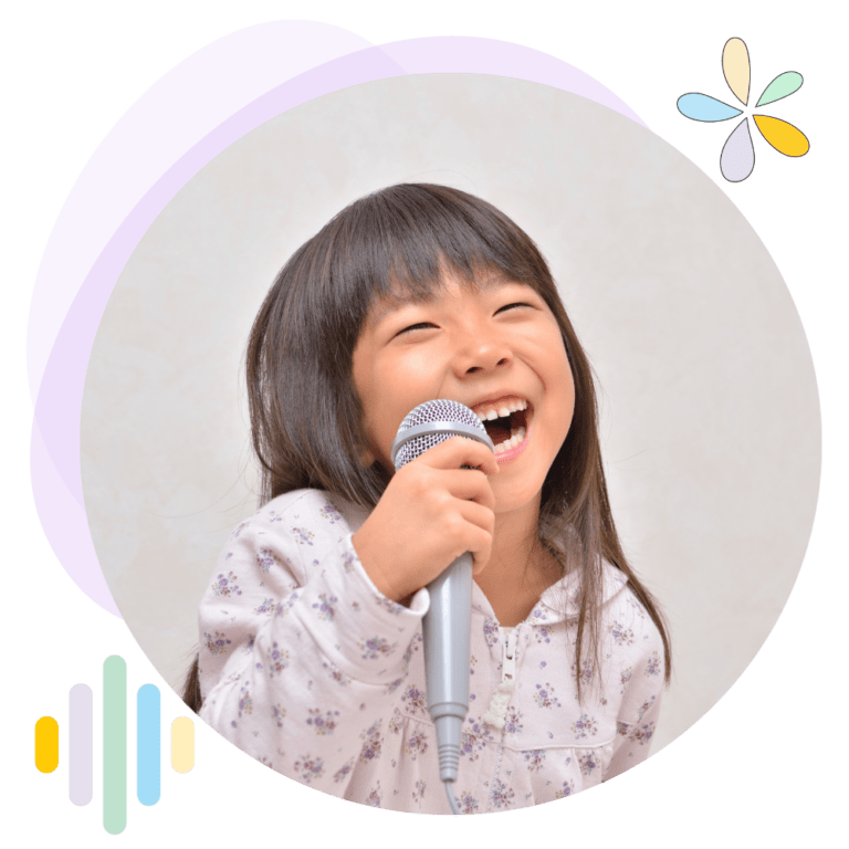 Child singing for Jam Session fun