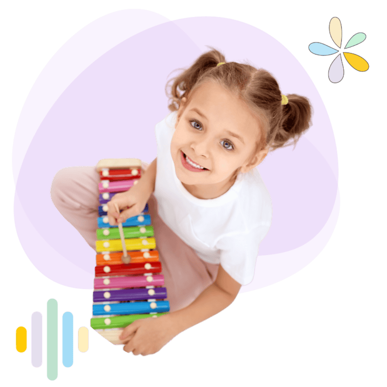 Preschooler with Xylophone