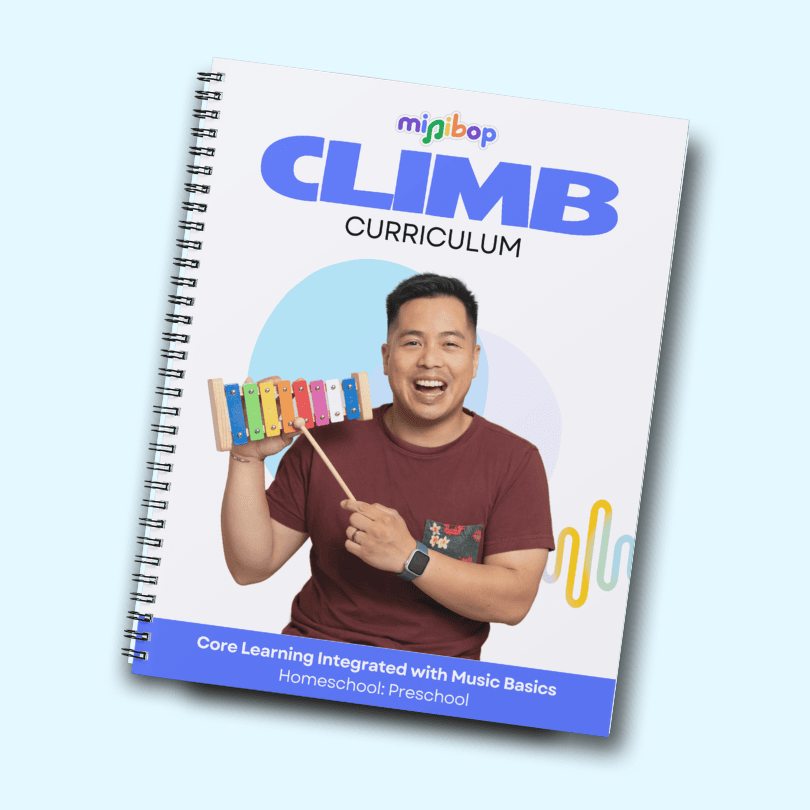 A spiral notebook cover of the CLIMB Hub Curriculum