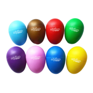 8 egg shakers in different colors